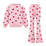 Lola and the Boys Pink Sparkle Sweetheart Lounge Set