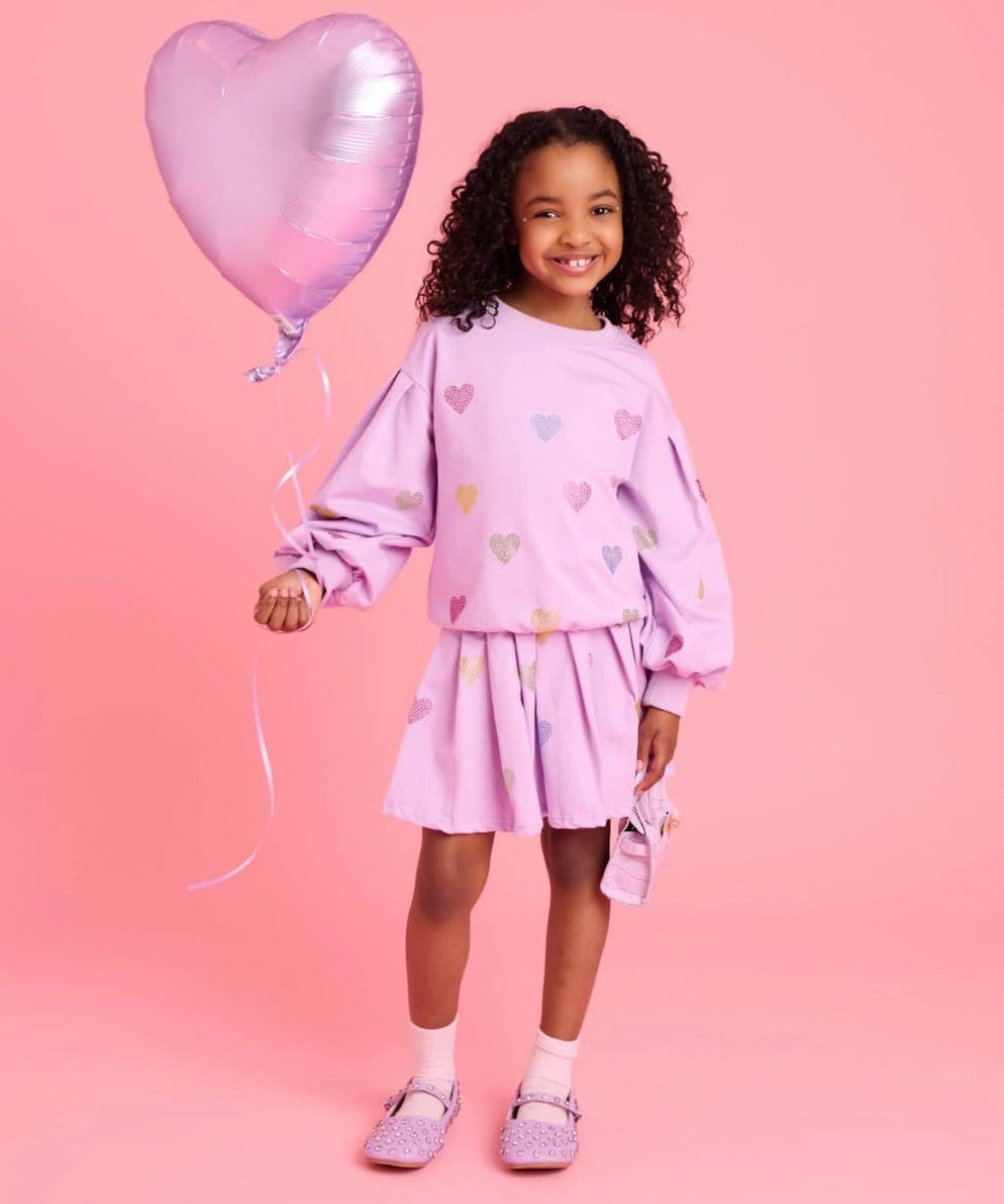 Lola and the Boys Lavender Sparkle Hearts Set