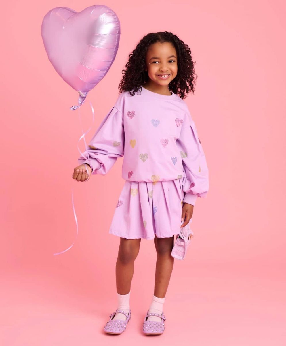 Lola and the Boys Lavender Sparkle Hearts Set