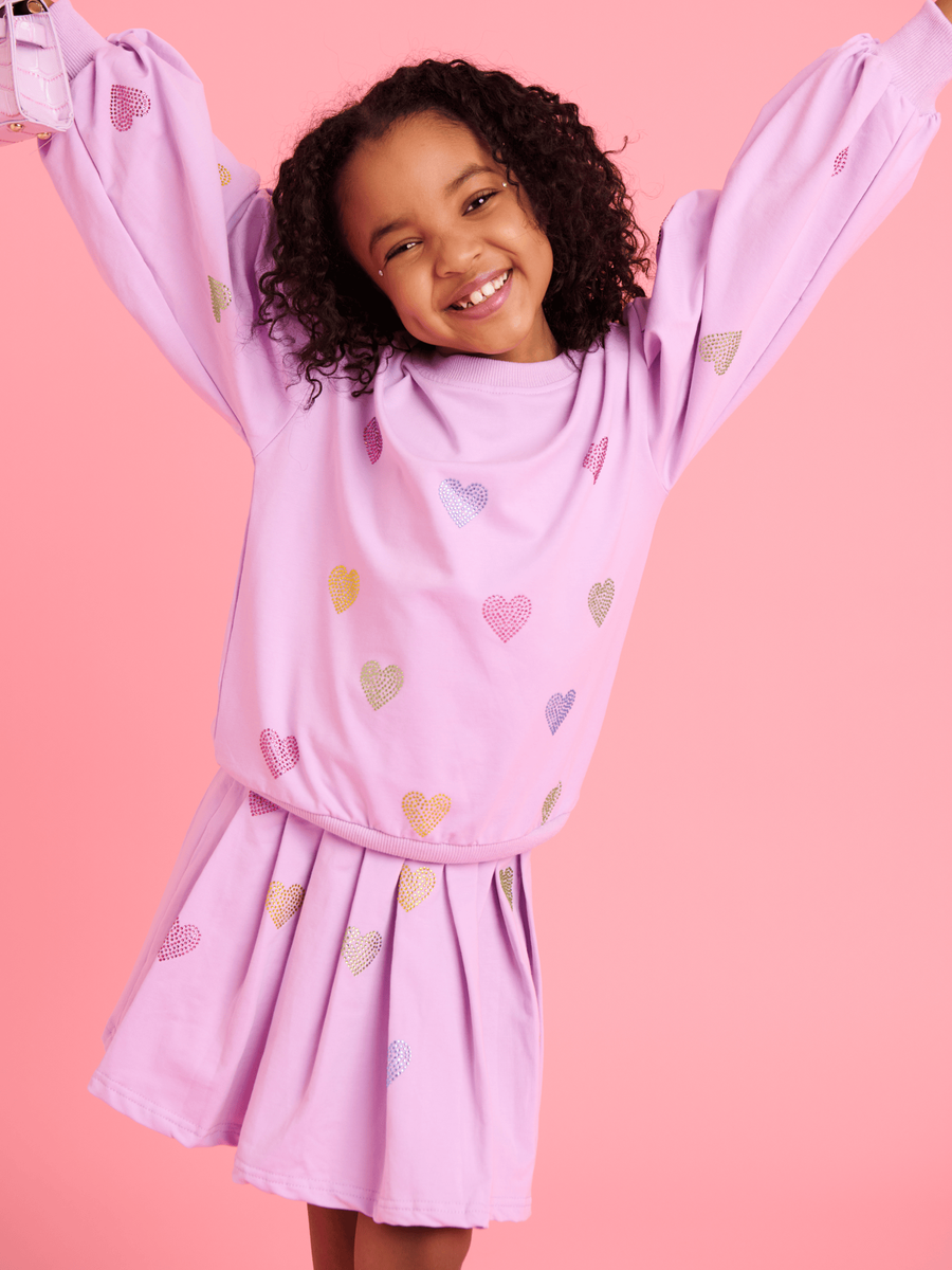 Lola and the Boys Lavender Sparkle Hearts Set