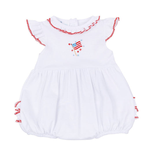 Magnolia Baby A Sparkly Fourth Ruffle Bubble