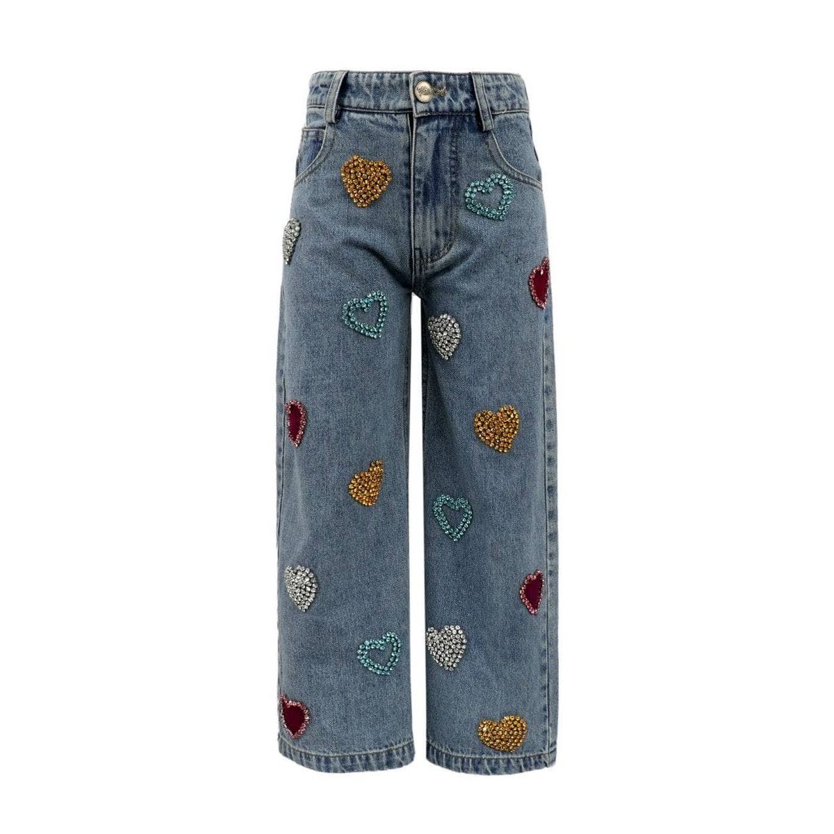 Lola and the Boys Gems Rainbow Heart Jeans