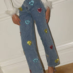 Lola and the Boys Gems Rainbow Heart Jeans