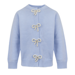 Lola and the Boys Azure Crystal Bow Cardigan