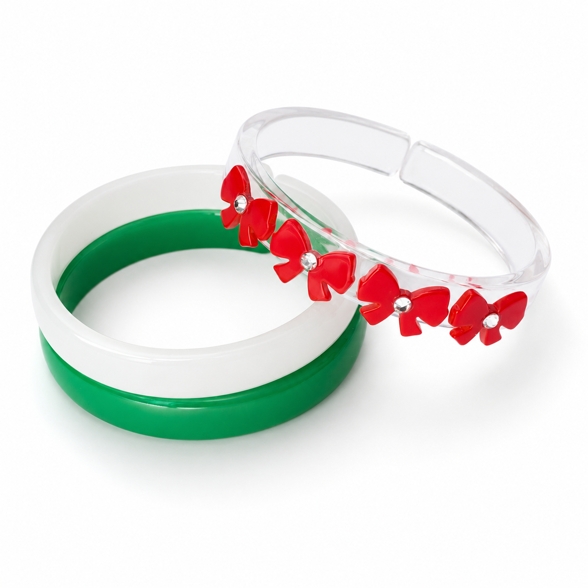 Lilies & Roses Red Bows Bangles