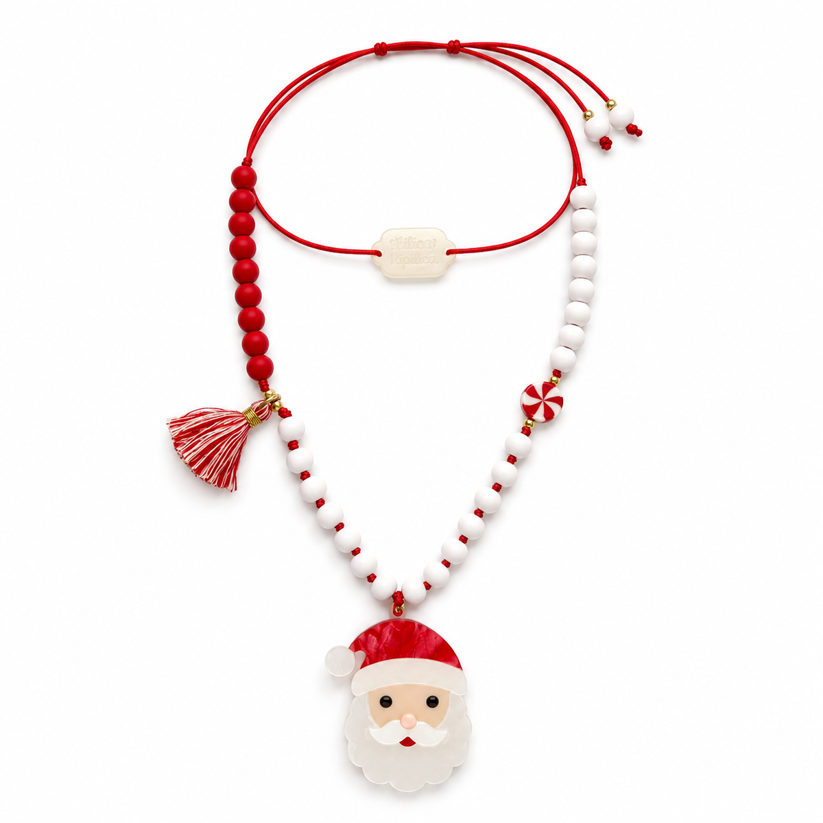 Lilies & Roses Santa Claus Necklace