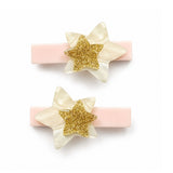 Lilies & Roses Pearl Glitter Stars Hair Clips