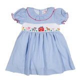 E-I-E-I-O Kate Dress with smocked farm animals made by Teeta 
