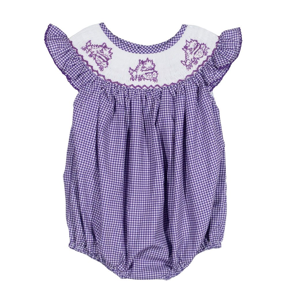 Teeta Smocked Horned Frog Hallie Bubble 