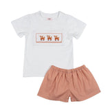 Smocked Longhorn Wyatt Short Set made by Teeta.&nbsp;