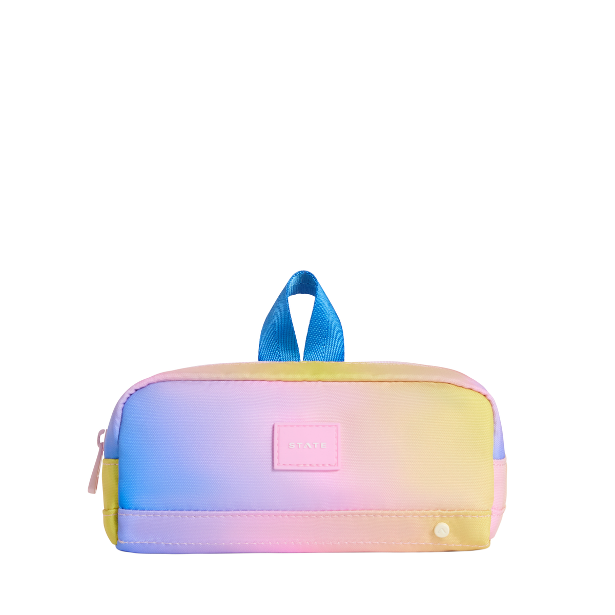 State Clinton Pencil Case- Blue, Pink and Yellow Gradient