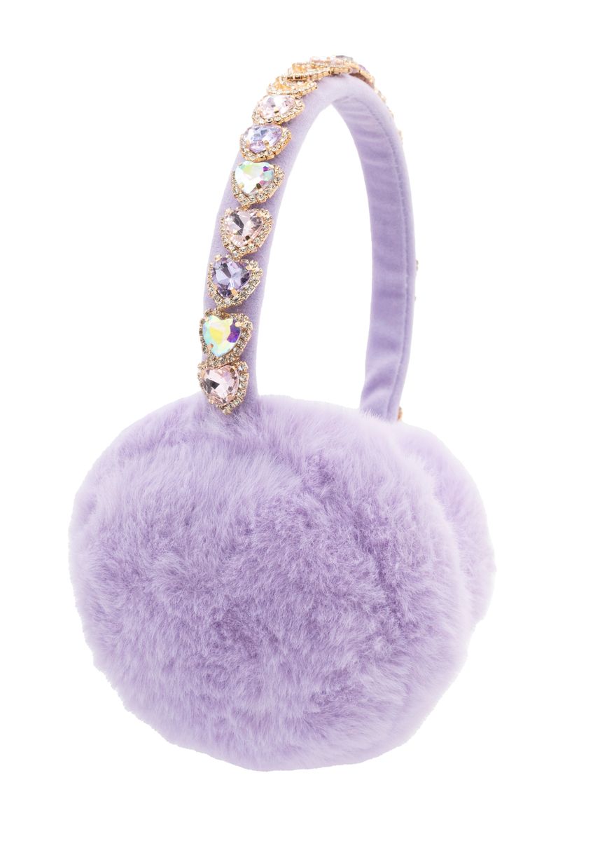 Bari Lynn Purple Heart Jewelled Earmuffs