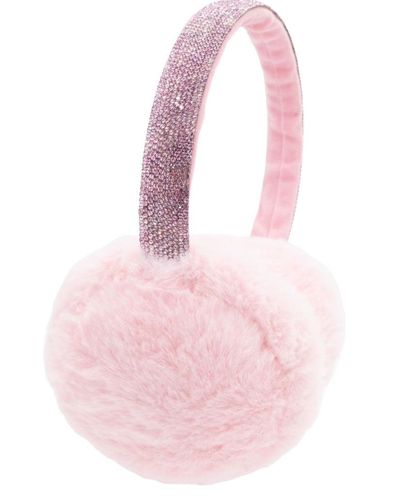Bari Lynn Pink Crystallized Earmuffs