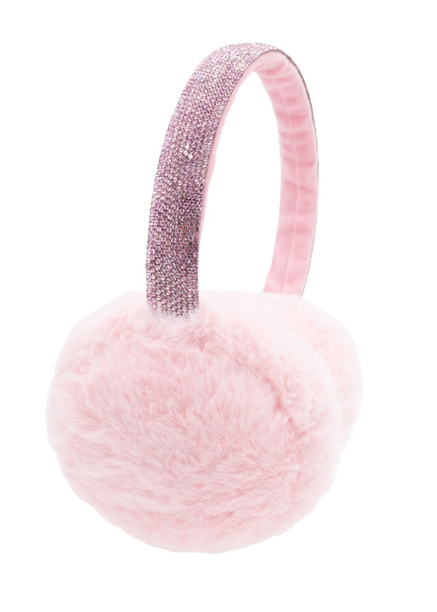 Bari Lynn Pink Crystallized Earmuffs