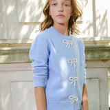 Azure Crystal Bow Cardigan