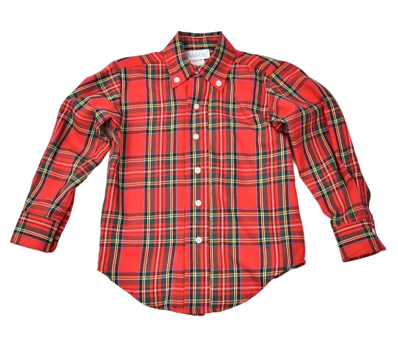Funtasia Too Christmas Plaid Button Down Shirt