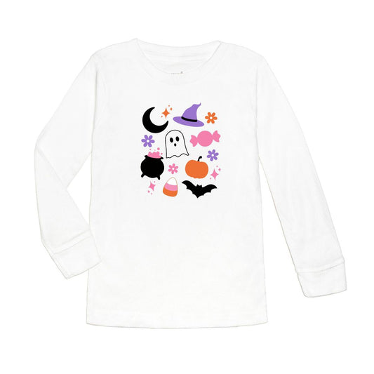 Sweet Wink Halloween Fun Long Sleeve Shirt - White