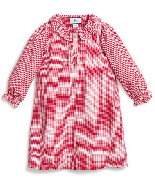 Petite Plume Red Mini Gingham Victoria Nightgown