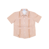 blueQuail Game Day Guayabera - Burnt Orange