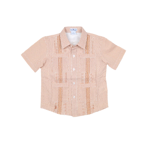 blueQuail Game Day Guayabera - Burnt Orange