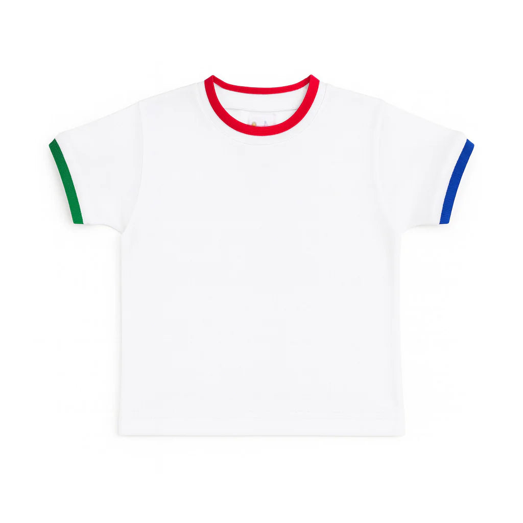 Florence Eiseman White T Shirt With Multi Tipping