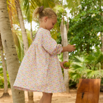 Minnow Girls Orchid Floral Long Sleeve Ruffle Dress