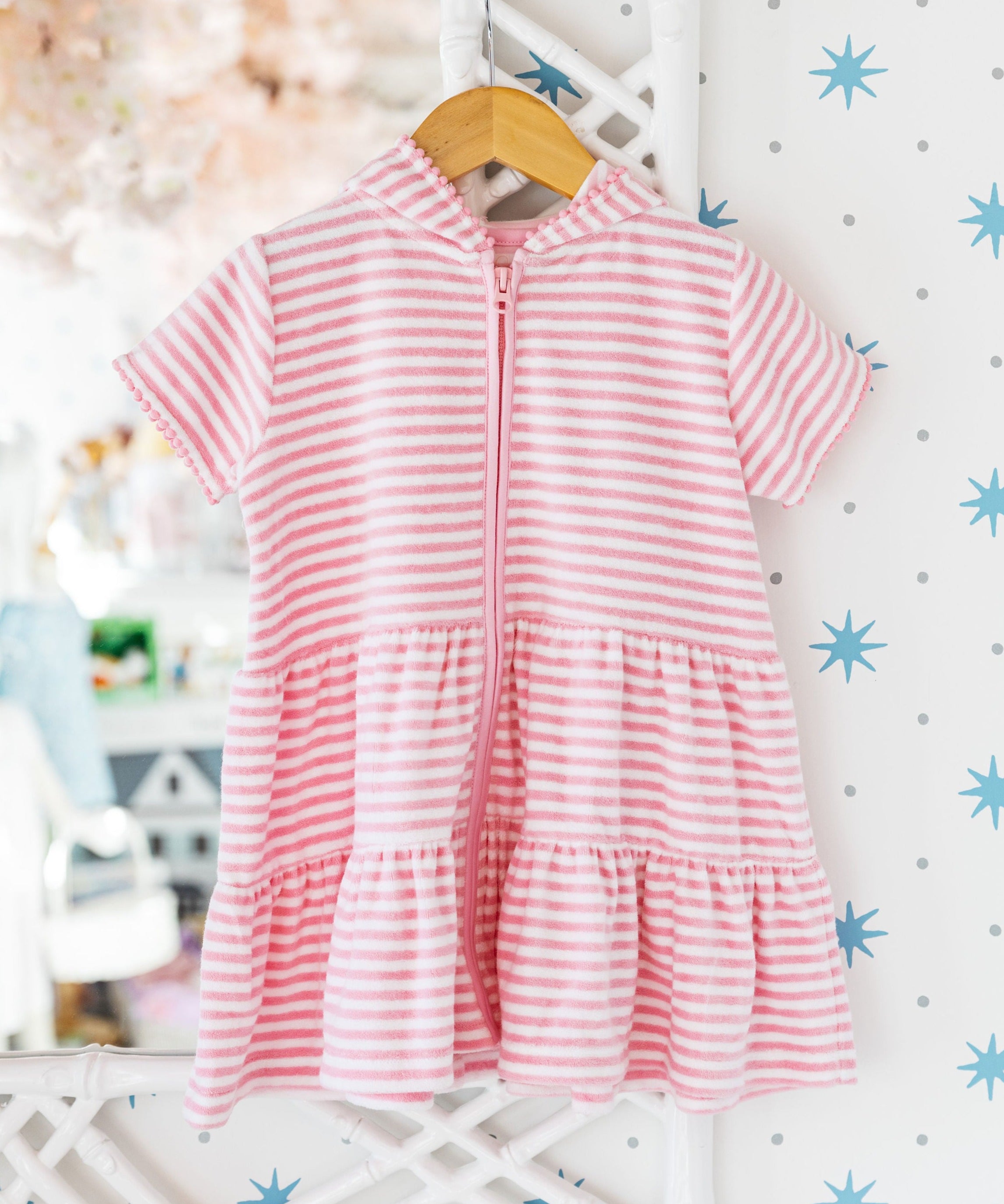 James and Lottie Pink Terrycloth Coverup