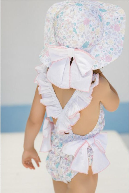 Sal and Pimenta Butterflies Cotton Frilled Swimsuit