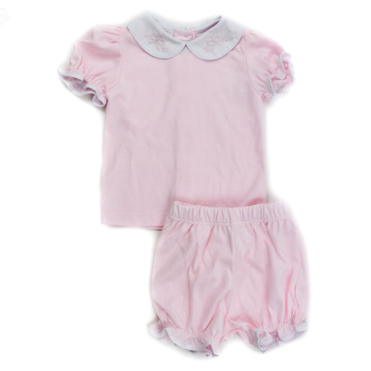 Auraluz pink bow diaper set