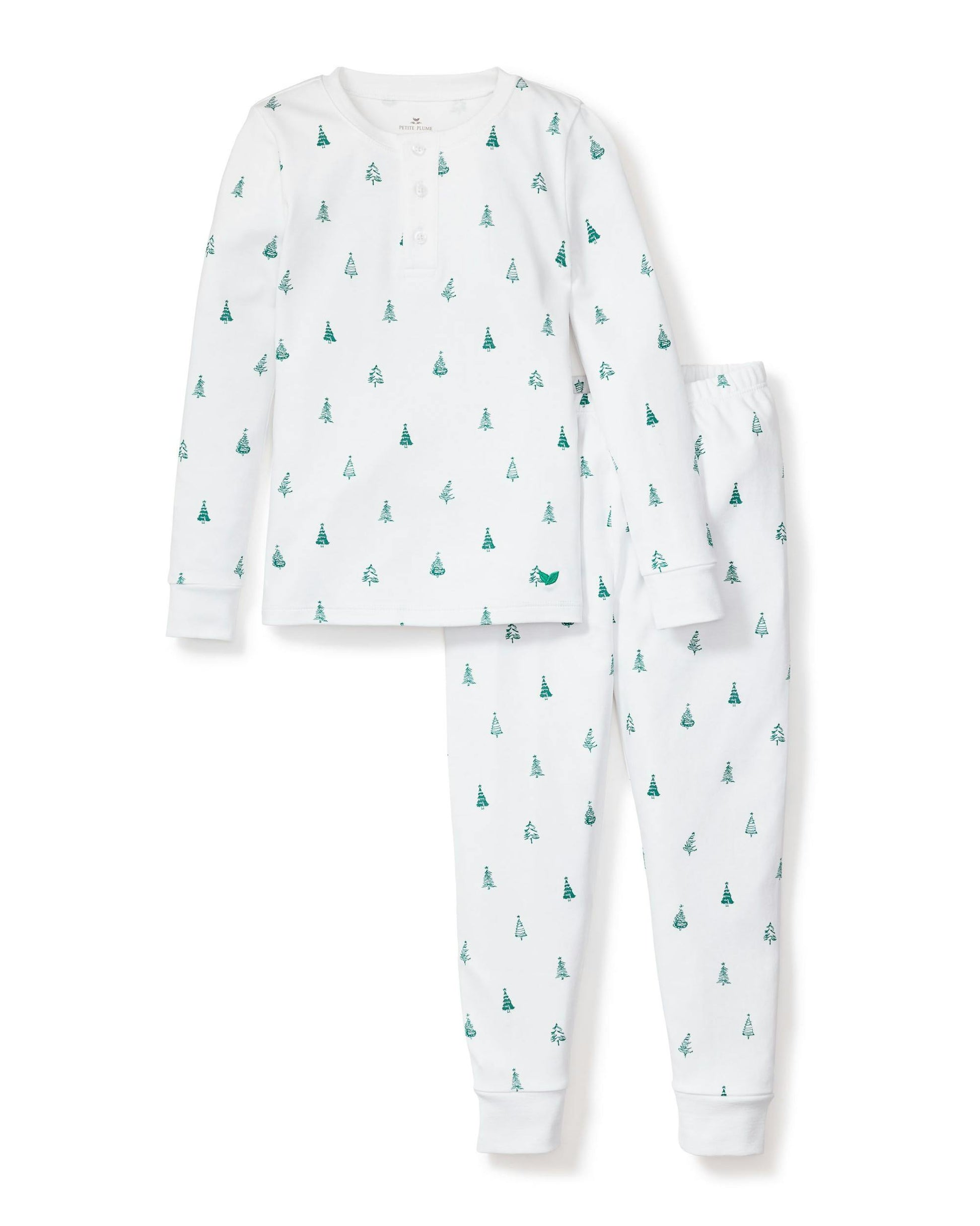 Petite Plume Evergreen Trees Snug Fit Pajama Set