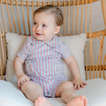 Lila and Hayes Henry Boys' Pima Cotton Shortall - Liberty Stripe