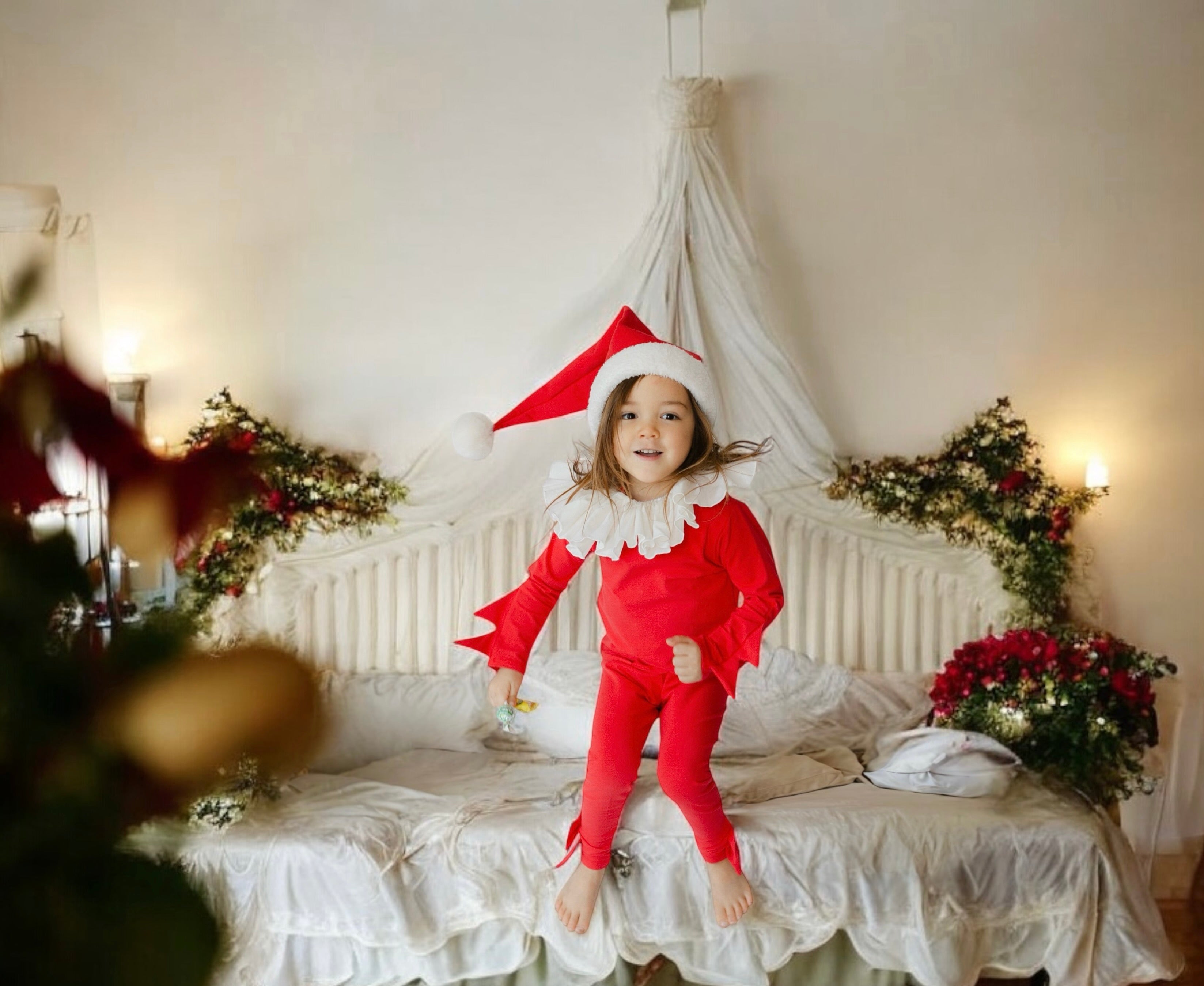 Band of the Wild Red Holiday Elf Pajama Costume