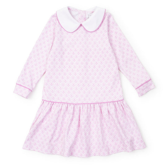 Lila and Hayes Lillian Girls' Dress - Scalloped in Pink