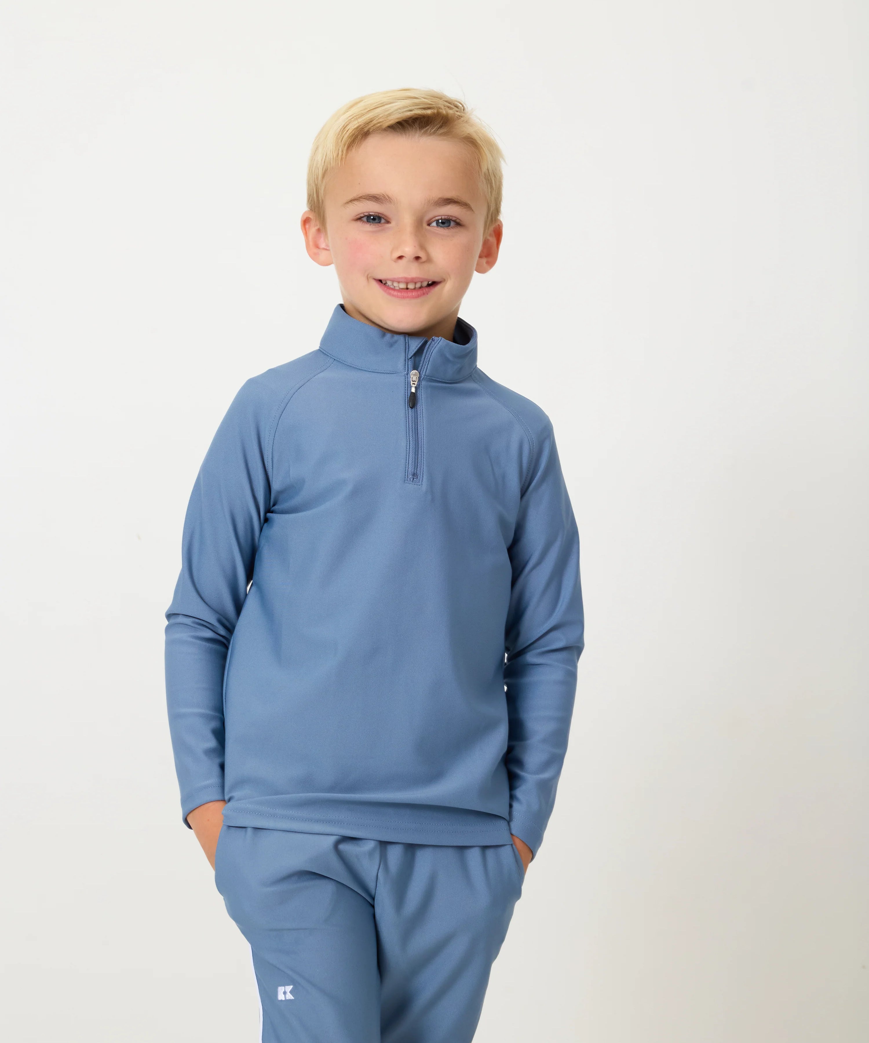 Slate Retro Half-Zip