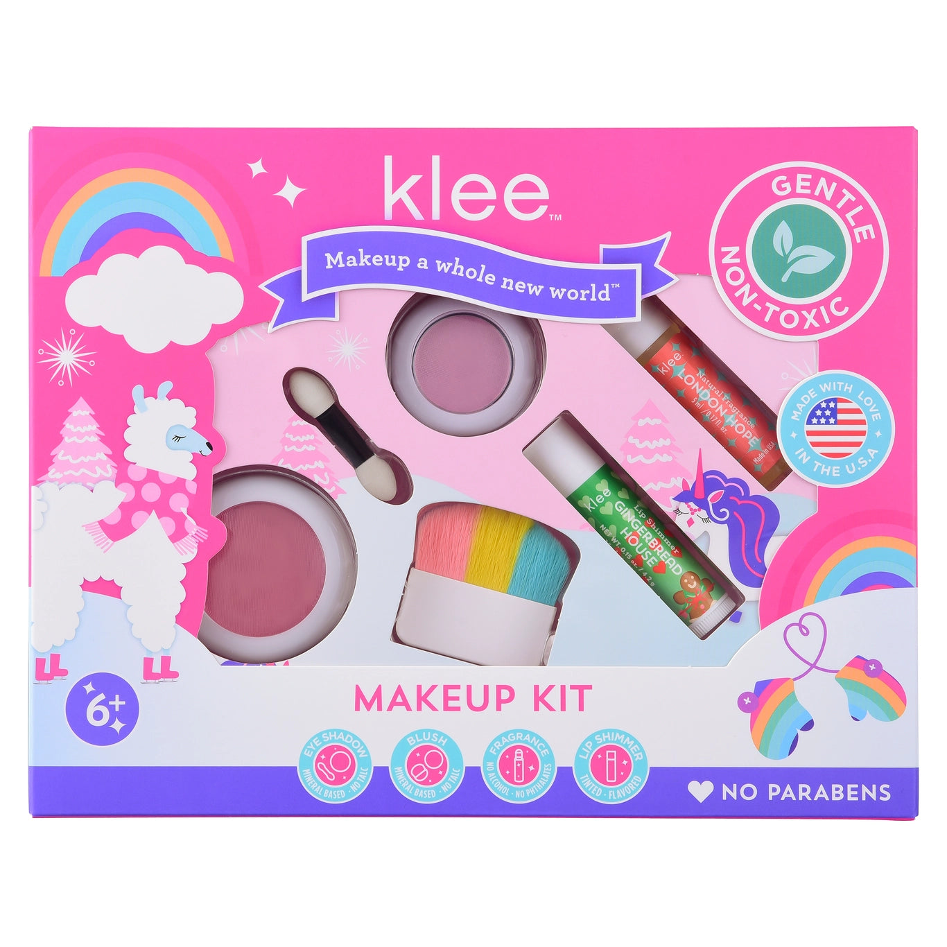 Klee Naturals Santa's Love- Holiday 4 Piece Makeup Set