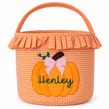 Ruffle Bow Pumpkin Tote