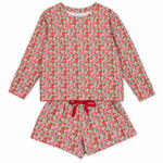 Lila and Hayes Stella Girls' Sweatshirt Short Set - Floral Noel