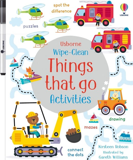 Usborne Wipe - Clean Things That Go Activities