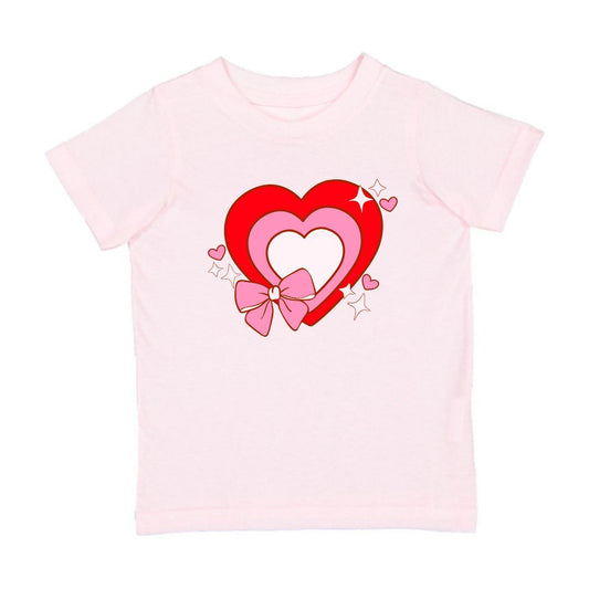 Sweet Wink Bow Love Valentine's Day Short Sleeve T-Shirt - Ballet