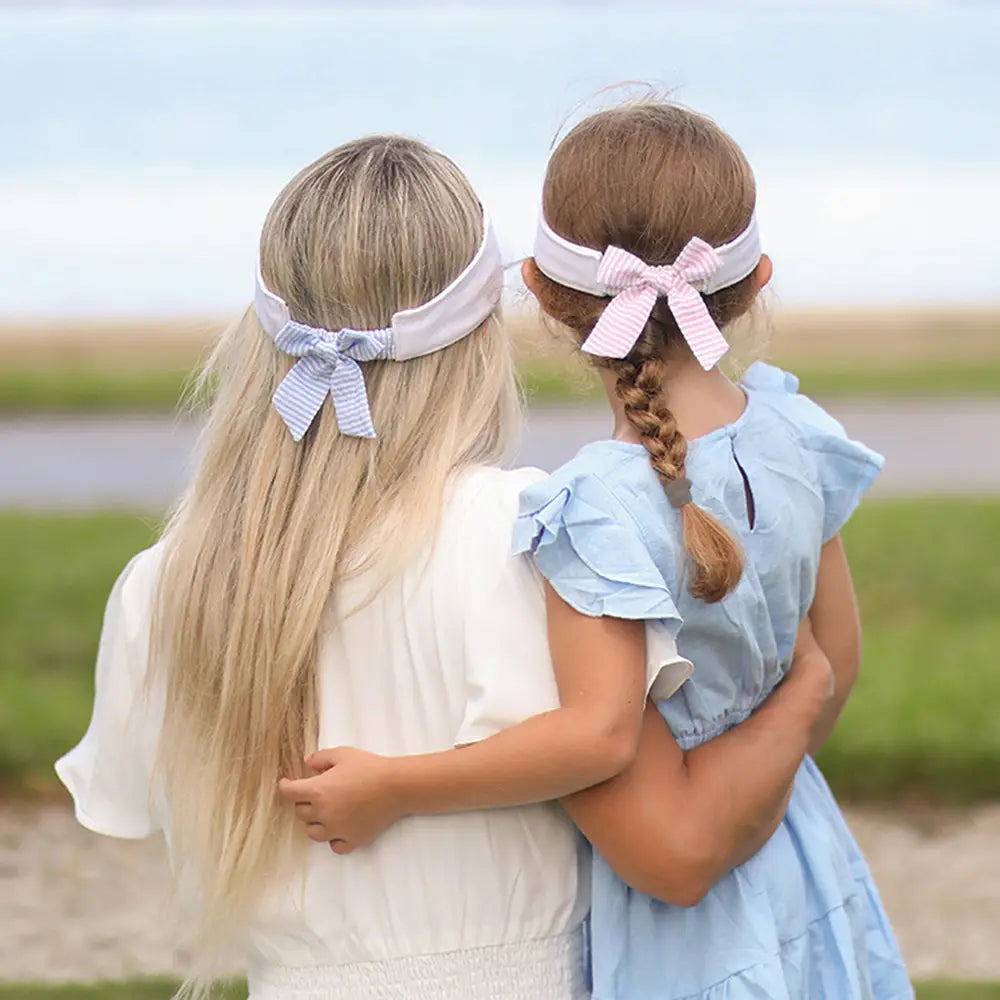 Bits and Bows Pastel Hearts Bow Visor