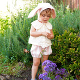 Pink Bunny Bonnet and Bunny Tail Set