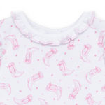 Magnolia Baby Darling Cowboy Boots Printed Bubble- Pink