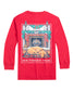 Southern Tide Cozy Fireplace Tee- Crab Red