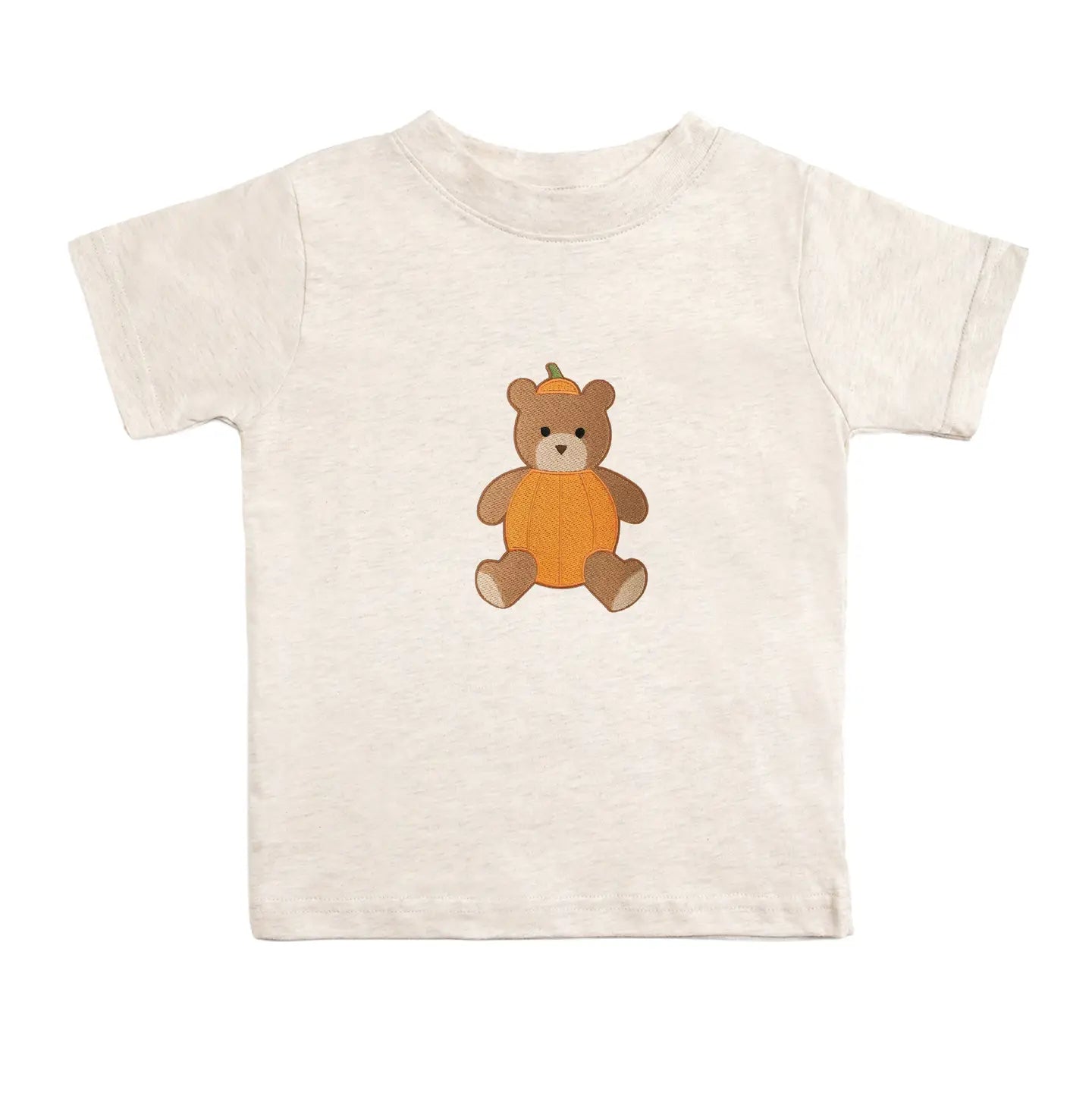 Sweet Wink Pumpkin Teddy Bear Patch Short Sleeve T-Shirt