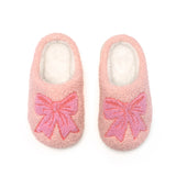 Pink Bows Girl's Slippers