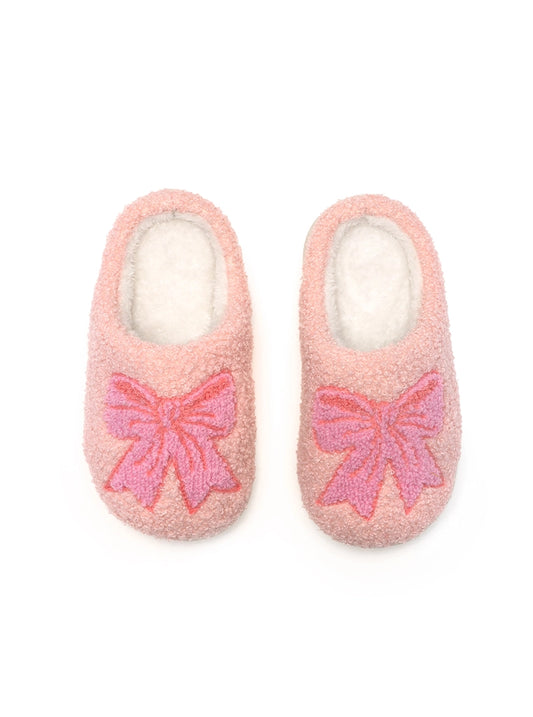 Pink Bows Girl's Slippers