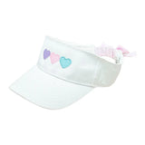 Bits and Bows Pastel Hearts Bow Visor
