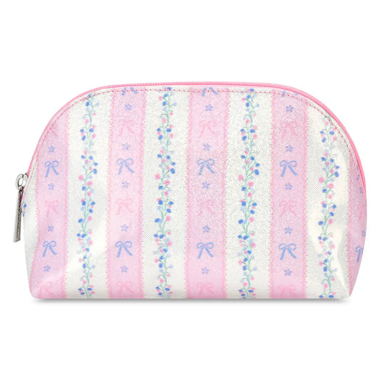 Iscream Floral Stripes Oval Cosmetic Bag