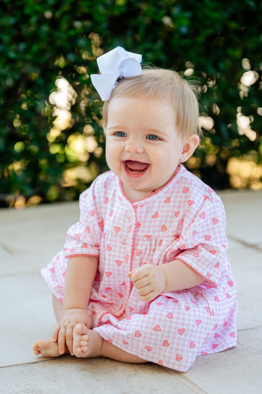 Ruth and Ralph Pink Hearts Layette Set