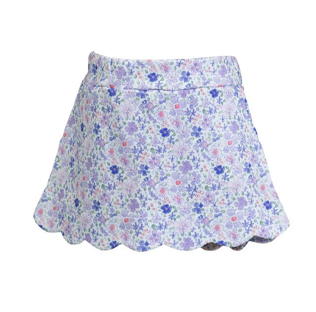 Iris Garden Scallop Skort